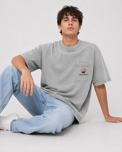 Premium Custom Acid Wash Vintage Oversized <b>Pocket</b> <b>T</b>-<b>Shirt</b> Heavyweight 100% Cotton Relaxed Fit Garment Dyed Quick-Dry Casual - Product Image 5