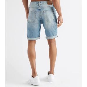 Short en jean pour homme en gros, 100% coton, délavé moyen, coupe droite, style décontracté streetwear, pour les vacances, personnalisable OEM, pour adulte - Product Image 2