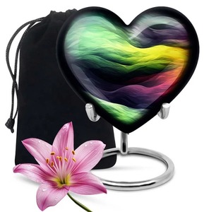 Urna Funeraria en Forma de Corazón con Diseño de Cardenal y Flores, Recuerdo Conmemorativo para Adultos, Urna Decorativa Personalizable - Product Image 4