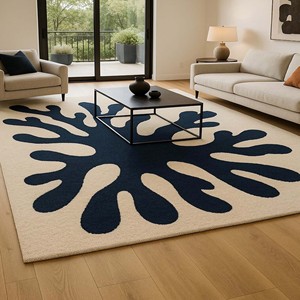 Tapis de luxe tufté à la main à motif abstrait, tapis moderne pour salon et chambre, tapis de sol antidérapant, durable et décoratif XL - Product Image 1