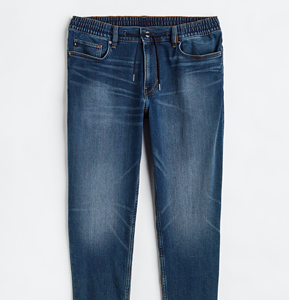 Jean en denim coupe droite pour homme, taille mi-haute, coupe ample, en coton délavé, décontracté, pour l'automne, couleur unie, tissu tissé - Product Image 5