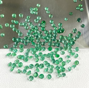Mejor Precio, Esmeralda Zambiana Natural, Corte Redondo de Diamante, 1.90-2.20mm, Calibrada, Color Verde, Piedras Preciosas Sueltas para Hacer Collares - Product Image 4