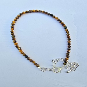 Pulsera de ojo de tigre, cuentas de ágata de cuarzo natural de hermosa calidad, artesanía de piedras semipreciosas, grabado a mano - Product Image 3