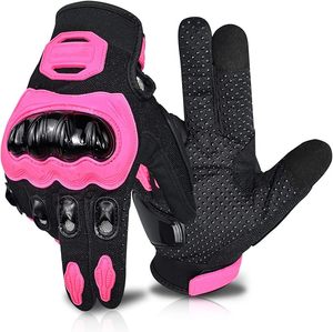 Gants de moto professionnels pour femmes avec protection rigide des articulations et maille respirante - Product Image 1