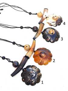 New Arrival Buffalo Ox Horn Necklace Polished Animal Style Bone Jewelry Natural Design <b>Beads</b> Women Girls Wedding - Product Image 2