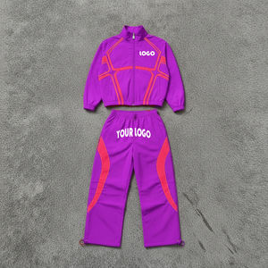 Conjunto Deportivo Personalizado para Hombre, Chaqueta y Pantalones de Poliéster de Secado Rápido, Estilo Deportivo con Bloques de Color, para Primavera y Otoño - Product Image 4