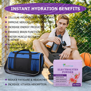 Poudre d'électrolytes la plus vendue pour l'équilibre hydrique, l'amélioration de la fonction du système nerveux et l'hydratation cellulaire ( glucides totaux ) - Product Image 3