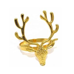 Anneau de serviette tête de cerf moderne élégant porte-anneau de serviette en tissu de table hôtel idéal décor à la maison cadeau pendaison de crémaillère anneau de serviette - Product Image 6