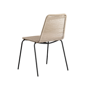 Chaises de salle à manger en corde tressée, mobilier de jardin et de restaurant de bonne qualité avec structure métallique, prix de gros - Product Image 5
