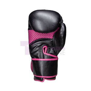 Gants de boxe en cuir polyvalents pour débutants et professionnels, usage d'entraînement, évacuation de l'humidité, coutures renforcées, fermeture auto-agrippante, salle de sport - Product Image 2