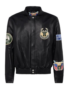 เสื้อแจ็คเก็ตหนังแท้สีดำ Milwaukee - Product Image 1