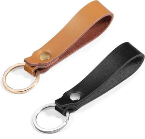 Leather Key Chain Premium Quality Customized Luxury Leather <b>Carabiner</b> Keychain Business gifts Used - Product Image 3