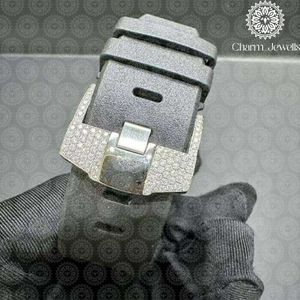 Reloj de Lujo para Hombre Charm Jewells con Diamantes Cuadrados, Caja de Oro Amarillo de 42 mm, Cuarzo Analógico, Cristal de Zafiro, Luminoso, Correa de Acero Inoxidable - Product Image 5