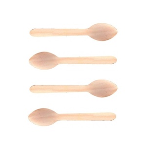 Hot Selling Natural Birchwood Spoon 155mm Disposable Biodegradable Utensils for Restaurants and Parties Pack of 50 Pieces 2026 - Product Image 1
