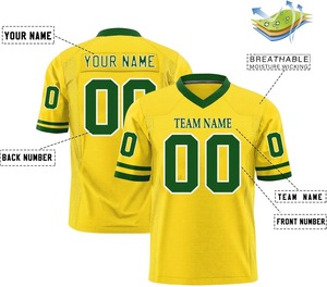 Nouveau maillot de football américain au design optimal pour hommes, manches courtes, personnalisable, 100% polyester, vêtements d'entraînement de qualité supérieure - Product Image 2