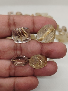 High Quality Natural Golden Rutile Quartz Faceted Oval Gemstone for <b>Necklace</b> Making for Jewellery Creativity - Product Image 5