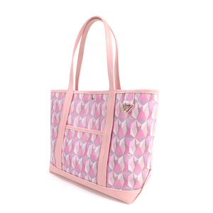 Sac à main en PU personnalisé, imperméable, léger et durable, avec fermeture magnétique, design rayé coloré, sac de shopping pour femmes en toile, idéal pour l'été - Product Image 3