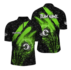 เสื้อเจอร์ซีย์ซิปแบบกำหนดเองลาย 8 ลูก พร้อมการพิมพ์สีแบบ Sublimation ไม่จำกัดสี - Product Image 2