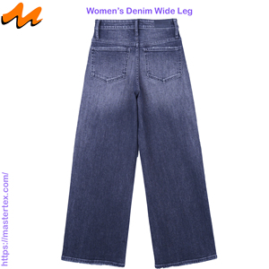 Pantalones Anchos Básicos para Mujer, Cinco Bolsillos, Negros, Elegantes, Lavados, en Tela de Algodón y Elastano, 11.09 OZ - Product Image 2