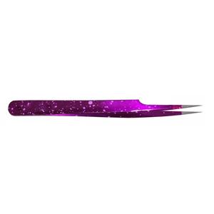 Pinzas Quirúrgicas Morje de Acero Inoxidable para Pestañas, Punta Suave, Color Morado, Herramientas de Maquillaje - Product Image 3
