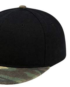 Gorra Snapback Personalizada Negra y Verde Camuflaje con Visera Plana, Ajustable, Estilo Casual Urbano, Mezcla de Algodón, Unisex, Venta al Por Mayor - Product Image 4