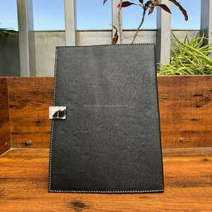 Large Capacity Hand Tooled Leather Diamond <b>Portfolio</b> Folders <b>Case</b> File Personalized Business Executive Business Resume Padfolio - Product Image 5