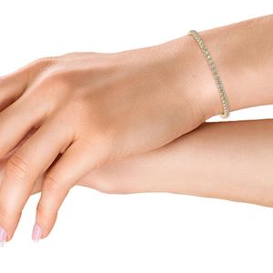 Elegante Pulsera de Tenis con Bisel de Diamantes Redondos Creados en Laboratorio en Oro Rosa de 9K, 3.11 CTW - Product Image 3