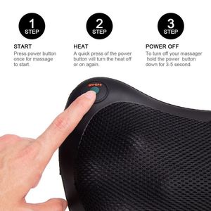 Deep Kneading <b>Shiatsu</b> Pillow <b>Massager</b> with Heat for Shoulder <b>Neck</b> <b>and</b> <b>Back</b> - Product Image 3