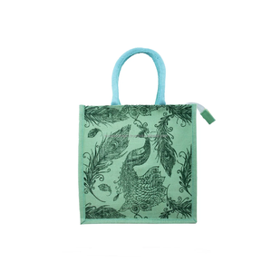 Best Selling Premium Quality Eco-Friendly Jute <b>Tote</b> <b>Bag</b> Zipper Closure Geometric Pattern Customized Design Tape Handle - Product Image 1