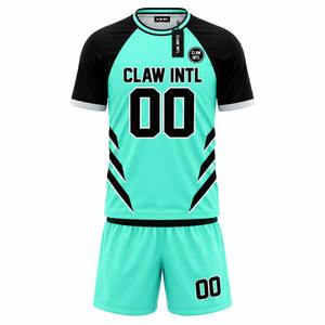ชุดเสื้อฟุตบอล Claw Intl สำหรับผู้ชาย แขนสั้น แห้งเร็ว ผลิตจากโพลีเอสเตอร์ พิมพ์ชื่อทีมด้านหลัง เอวยางยืด ทรงปกติ - Product Image 1
