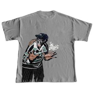 T-shirts en coton surdimensionnés pour hommes, tissu doux, respirant et léger, coupe décontractée, confortable, streetwear décontracté, OEM - Product Image 1