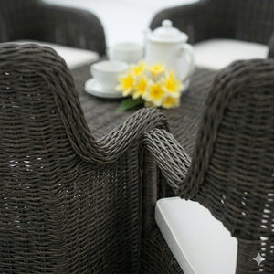 Durable Wicker Outdoor Dining Sets Patio Furniture Sets Elsavador Dining Sets Indonesia Manufacturer Wheater Resistant - Product Image 5