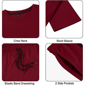 Customize Logo Men's Short <b>Sets</b> 100% Cotton 2 Piece Outfits T-Shirt <b>Set</b> - Product Image 5