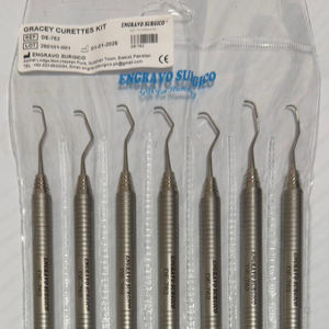 Ensemble de curettes dentaires manuelles en acier inoxydable personnalisées, de haute qualité, polies, prêtes à être expédiées, kit de curettes Gracey - Product Image 3