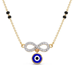 Collier chaîne avec diamants Infinity Blue Accent - Product Image 1