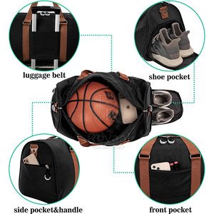 Bolsas de lona plegables ligeras, impermeables, hechas de poliéster, para gimnasio, MOQ bajo, cómodas bolsas de gimnasio - Product Image 3