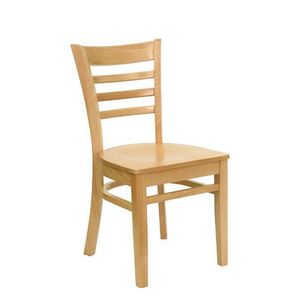 Silla de Comedor de Madera de Teca Sólida Hecha a Mano, Ecológica, Ligera, Moderna, Duradera, con Acabado Natural, para Apartamentos, Hostelería y Residencias - Product Image 1