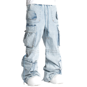 Jeans Vintage de Moda Urbana, Lavados, Holgados y Extra Grandes para Hombre, Venta al Por Mayor, Jeans Desgastados para Hombre - Product Image 3