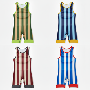 Diseño gratuito, traje de lucha libre personalizado para hombre, de alta calidad y duradero, para levantamiento de pesas, en tallas juveniles y para adultos. - Product Image 3