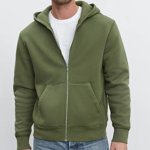 Sudadera con Capucha de Alta Calidad para Hombre, Personalizada con Logotipo, 100% Algodón, con Cremallera Completa, Sudadera Gruesa para Hombre - Product Image 1