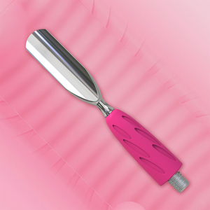 UNIQ-17 (Large et arrondi) Repousse-cuticules pour manucure avec poignée en silicone souple, remplaçable, pour retirer le vernis à ongles en gel acrylique - Product Image 1