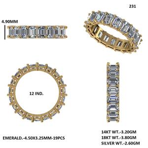 Anillo de Plata con Diamantes para Mujer, con Piedras Creadas en Laboratorio, Joyería Fina, Diseño Apilable para Bodas y Ocasiones Especiales - Product Image 4