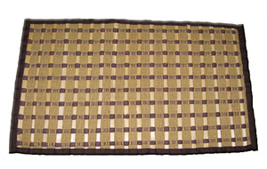Bamboo Rectangle Retro Printed Ethnic <b>Table</b> <b>Mat</b> with Golden Temple-Inspired Design Reusable - Product Image 2