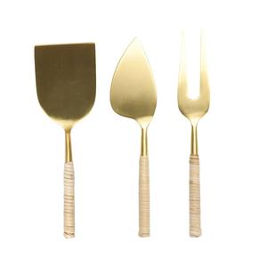 Hermoso Juego de Cuchillos para Queso Dorados para el Hogar y las Cocinas, Herramientas de Corte de Queso de Metal Fundido al por Mayor para Hoteles y Restaurantes - Product Image 4
