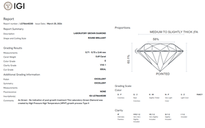 Diamants de laboratoire CVD HPHT de haute qualité, 0,69 ct, certifiés IGI, taille brillant rond, couleur E, clarté VVS1, pour bijoux - Product Image 3