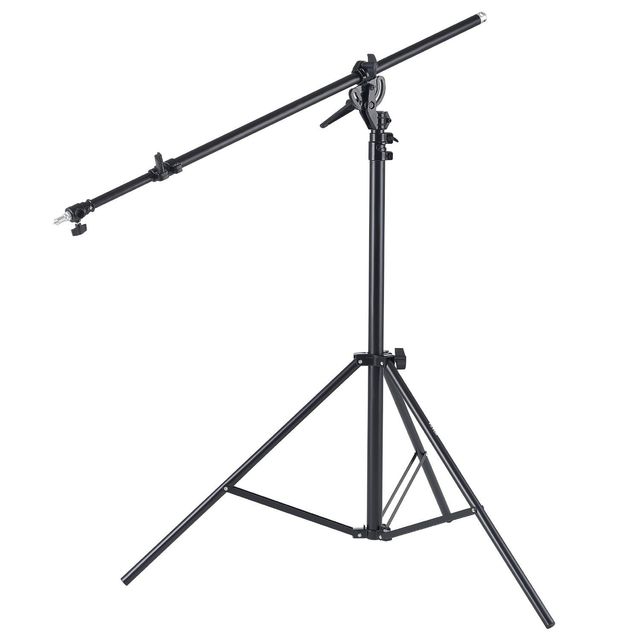 Adjustable Aluminum Photography Light Stand With Air Cushioned Boom Arm For Studio Lighting