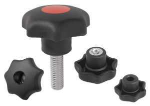 K0155 STAR GRIP คล้ายกับ DIN6336 D=M10X50 D1=50 สำหรับเทอร์โมพลาสติกสีดำ ฝาครอบสีน้ำเงินเคลือบผิว  ฝาครอบสกรูแบบต่างๆ - Product Image 5