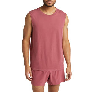 Camiseta Deportiva de Gimnasio para Hombre, Tejida, Talla Grande, Diseño Personalizado, Ajustada, de Algodón, para Entrenamiento, Informal, Verano, Chaleco Deportivo - Product Image 3