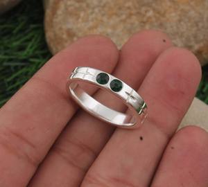 Bague Solitaire Classique Bohème Faite à la Main en Argent Sterling 925 avec Onyx Noir Taille Brillant Sertie Clos, Certifiée pour Mariage et Fêtes - Product Image 2