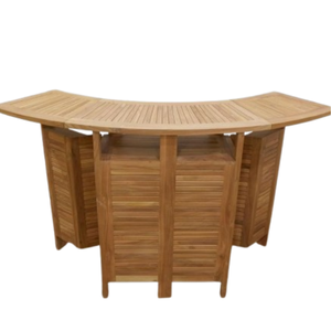 Best-selling outdoor dining <b>table</b> made of teak wood; features a simple, modern design and is high-quality and durable - Product Image 3